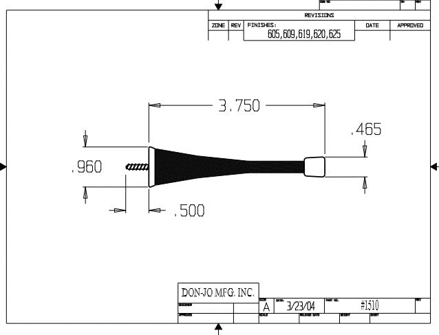 Don-Jo 1510 Base Stop