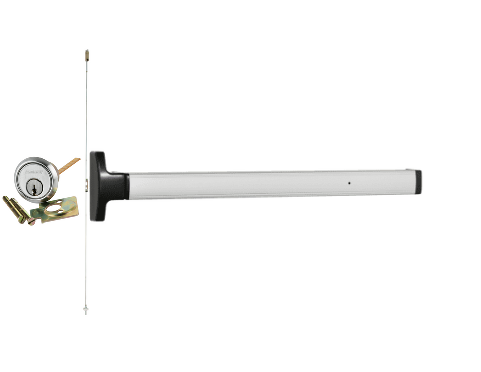 Falcon 1692 Concealed Vertical Rod Touch Bar Exit Device with Rim Cylinder