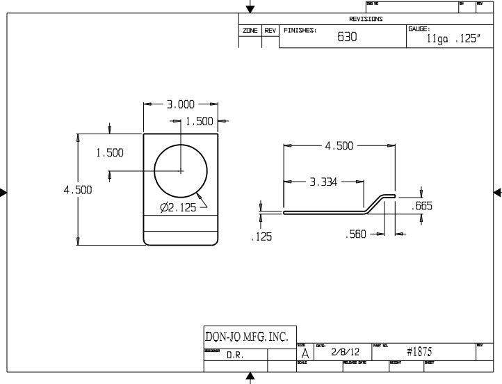 Don-Jo 1875 Deadbolt Pull