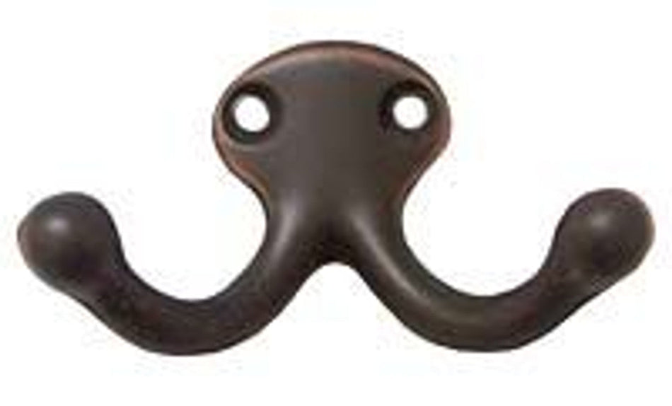 Ives - 582B Brass Double Wardrobe Hook