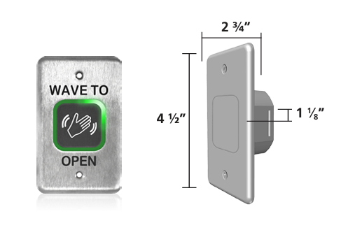 BEA 10MS41 - Stainless Steel, Touchless Actuator with Adjustable Range and Relay Hold Time