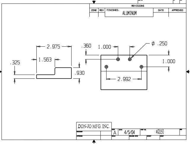Don-Jo 2050 Mounting Bracket
