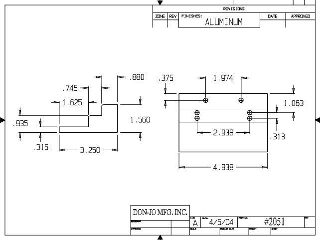 Don-Jo 2051 Mounting Bracket