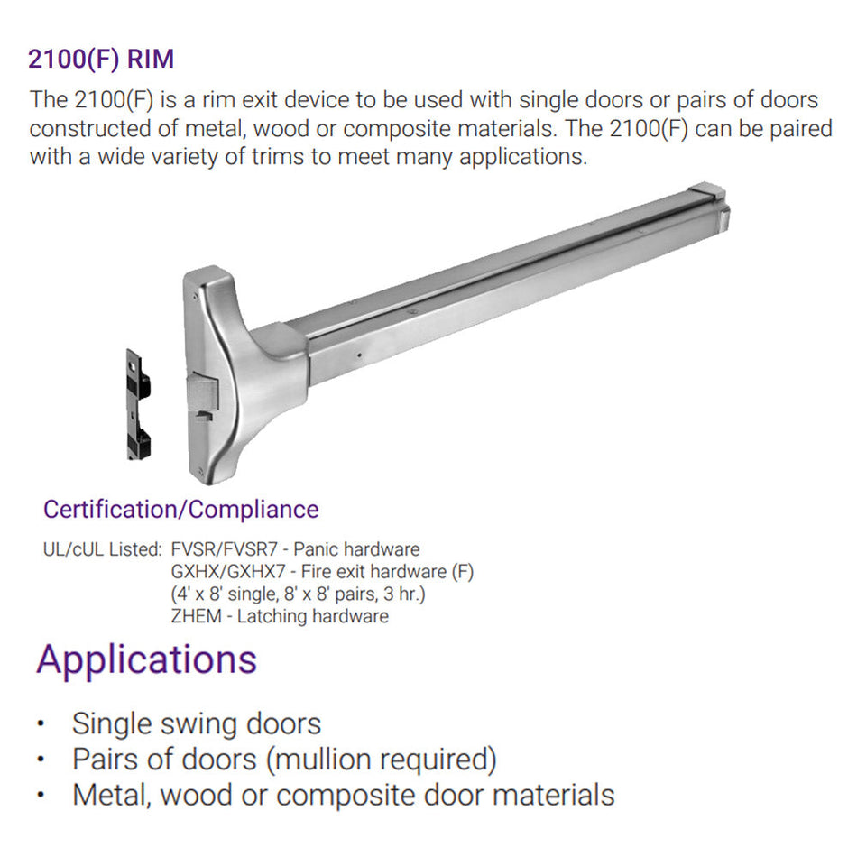 Accentra (Yale) 2100 Exit Device