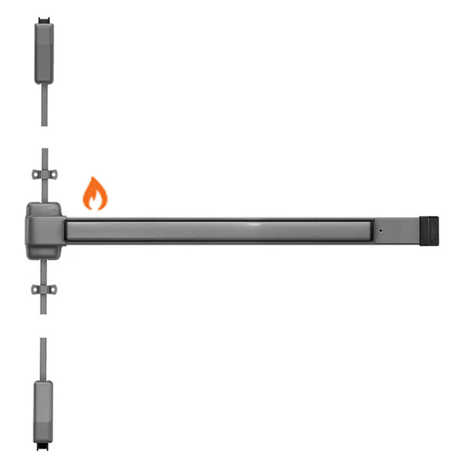 Von Duprin 2227TP-F - Thumbpiece Surface Mounted Vertical Rod Device Von Duprin 22 Series - Fire Rated