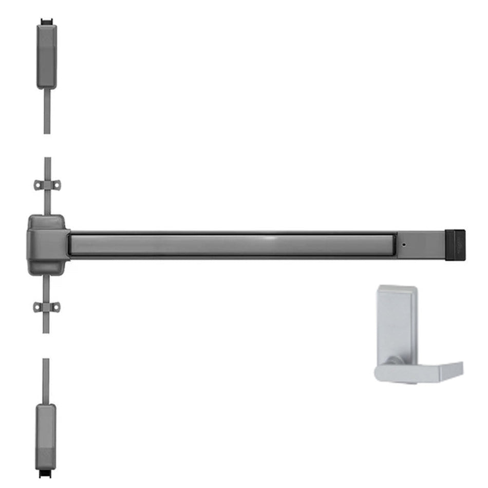 Von Duprin 2227LBE - Lever, Blank Escutcheon Surface Mounted Vertical Rod Device Von Duprin 22 Series
