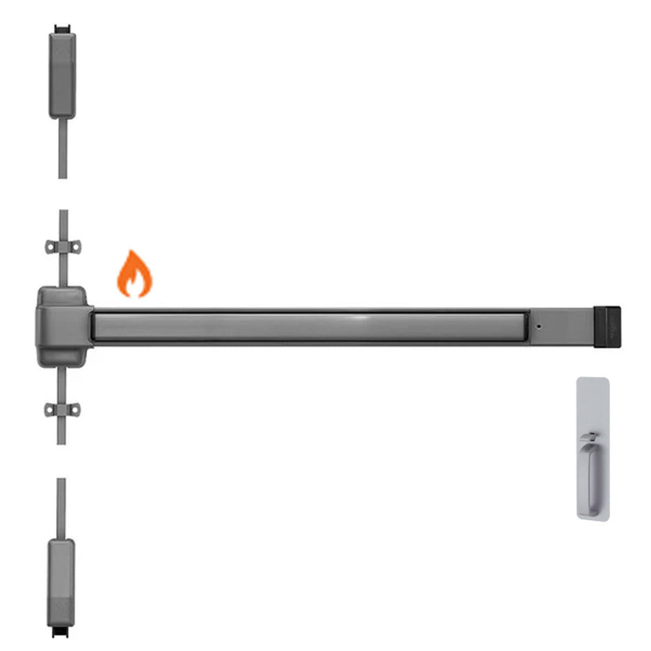 Von Duprin 2227TP-BE-F - Thumbpiece, Blank Escutcheon Surface Mounted Vertical Rod Device Von Duprin 22 Series - Fire Rated