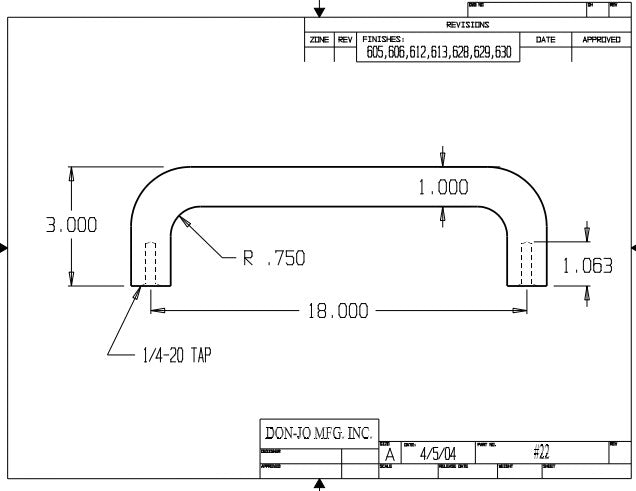 Don-Jo 22 Door Pull