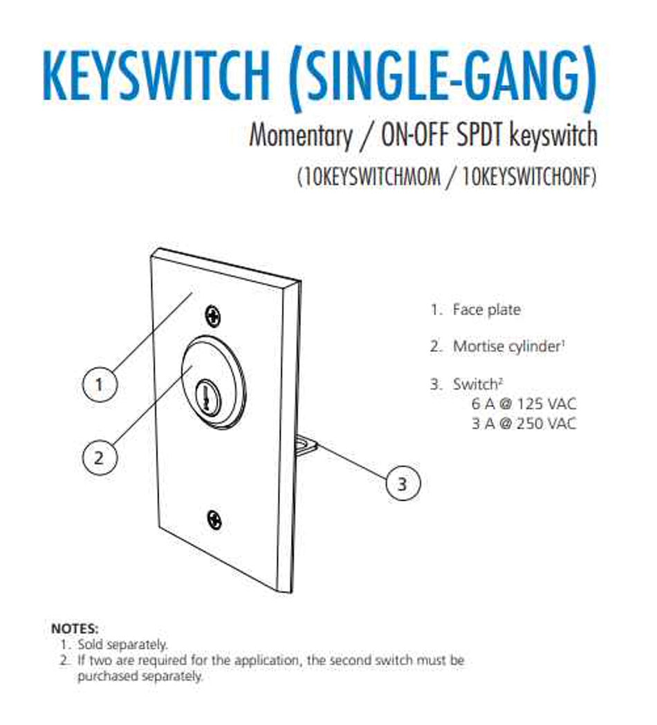 BEA - Keyswitches Access Control Switch Plate