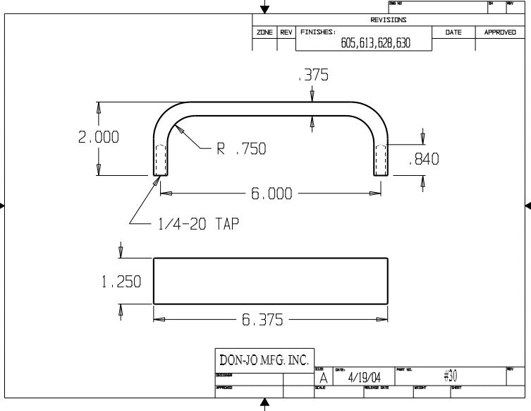 Don-Jo 30 Door Pull