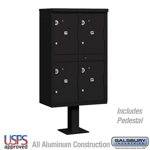 Salsbury 3304 Outdoor Parcel Locker with 4 Compartments with USPS Access – Type II