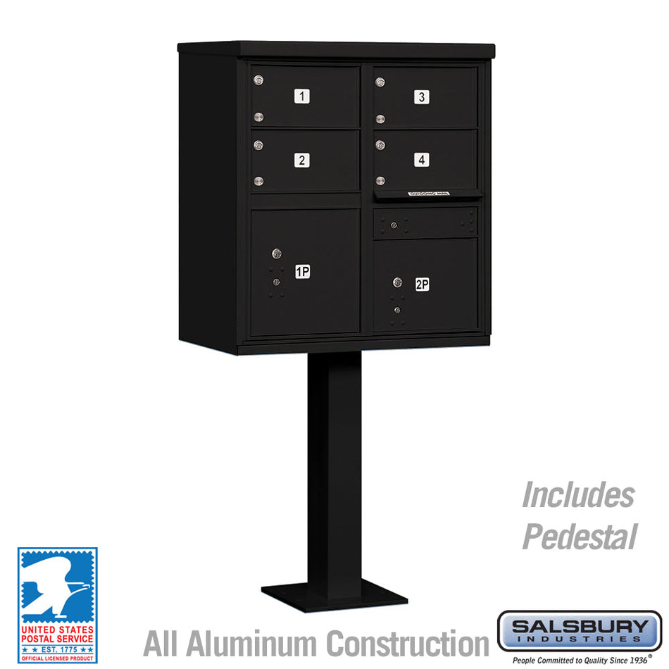 Salsbury 3305 Cluster Box Unit with 4 Doors and 2 Parcel Lockers with USPS Access – Type V
