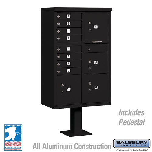 Salsbury 3306 Cluster Box Unit with 8 Doors and 4 Parcel Lockers with USPS Access – Type VI