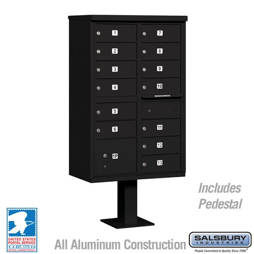 Salsbury 3313 Cluster Box Unit with 13 Doors and 1 Parcel Locker with USPS Access – Type IV