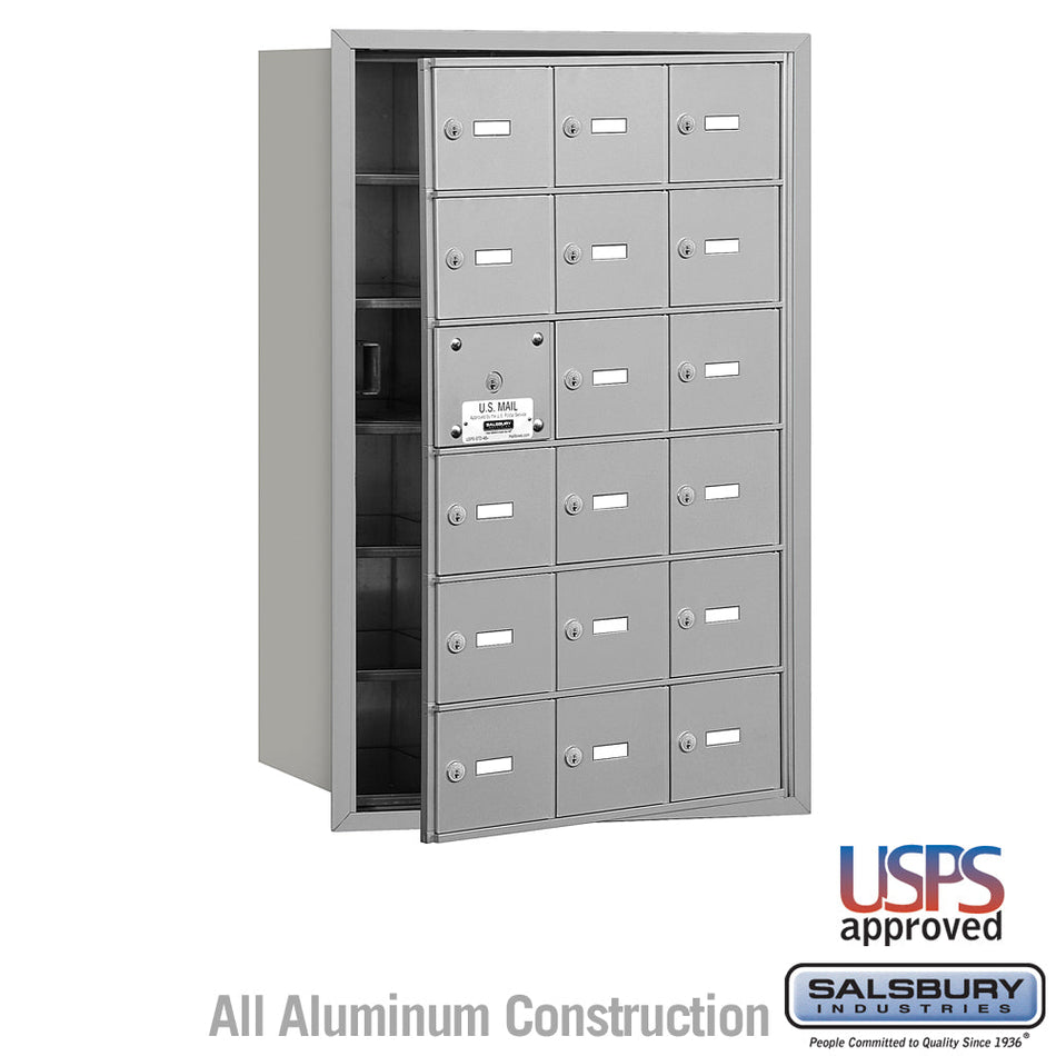 Salsbury 3618 4B+ Horizontal Mailbox - 18 A Doors (17 usable) - Front Loading - USPS Access