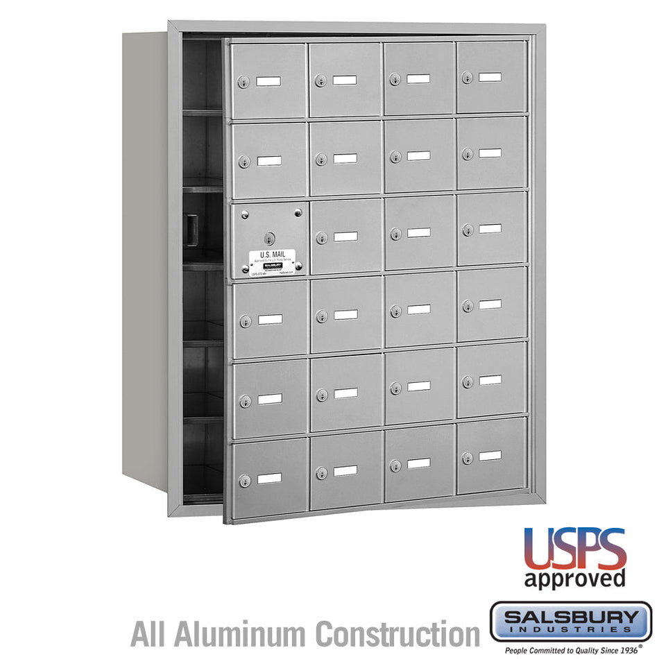 Salsbury 3624 4B+ Horizontal Mailbox - 24 A Doors (23 usable) - Front Loading - USPS Access