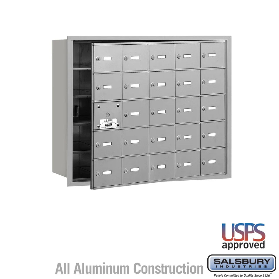 Salsbury 3625 4B+ Horizontal Mailbox - 25 A Doors (24 usable) - Front Loading - USPS Access