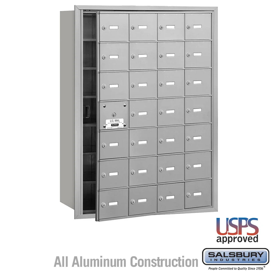 Salsbury 3628 4B+ Horizontal Mailbox - 28 A Doors (27 usable) - Front Loading - USPS Access