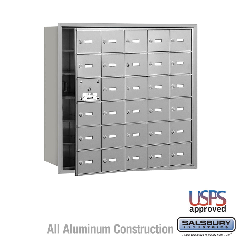 Salsbury 3630 4B+ Horizontal Mailbox - 30 A Doors (29 usable) - Front Loading - USPS Access