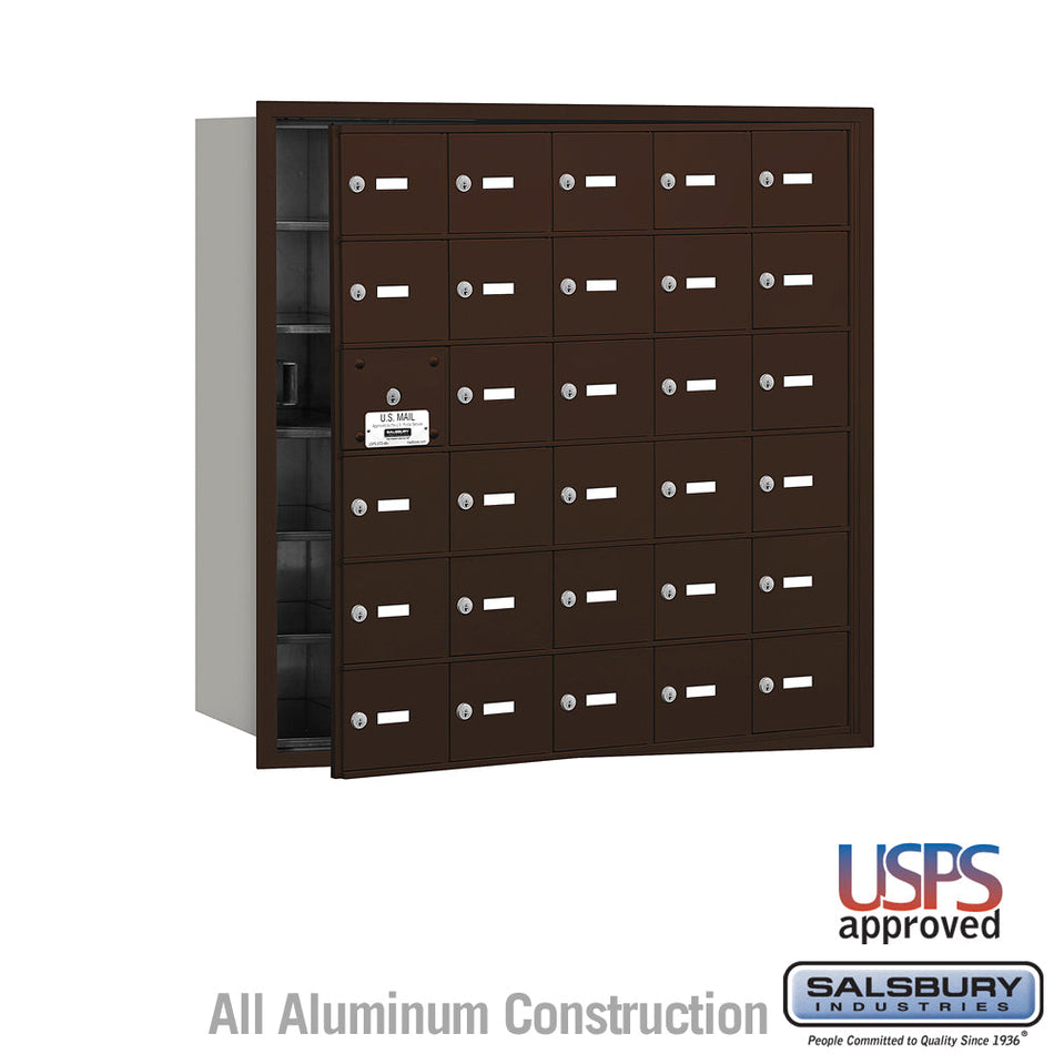 Salsbury 3630 4B+ Horizontal Mailbox - 30 A Doors (29 usable) - Front Loading - USPS Access
