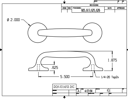 Don-Jo 36 Door Pull