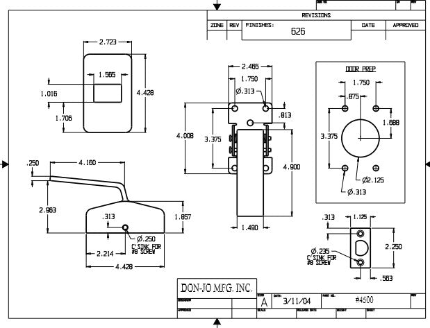 Don-Jo 4500 - Hospital Latch