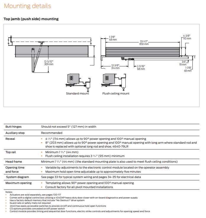 LCN 4642 Push Side Power Operator