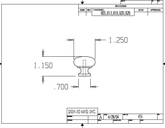 Don-Jo 54 Cabinet Pull