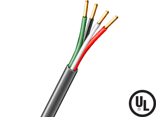 Aiphone 87180450C - 4 conductor, 18AWG, Solid, Non-Shielded, Low Cap Wire, 500'