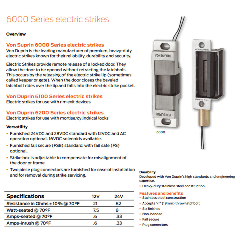 Von Duprin 6111 Electric Strike