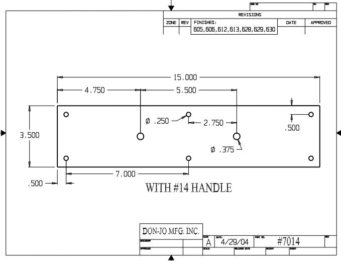 Don-Jo 7014 Pull Plate