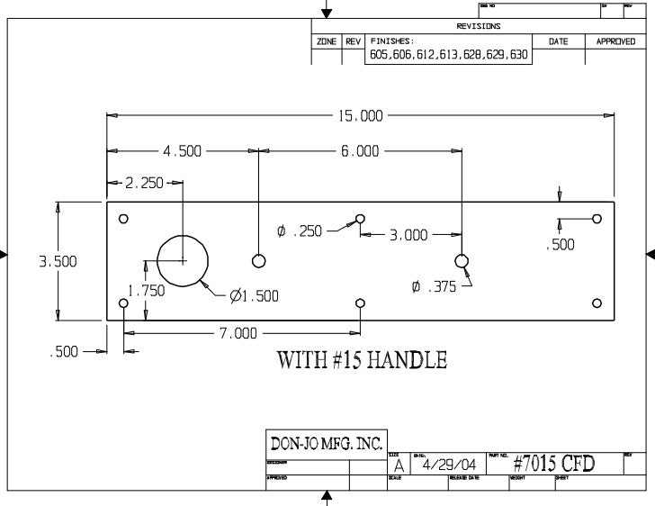 Don-jo CFD7015  Pull Plate