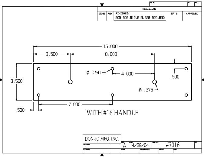 Don-Jo 7016 Pull Plate