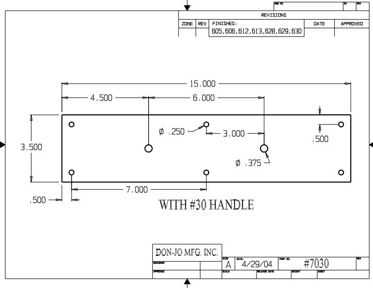 Don-Jo 7030 Pull Plate