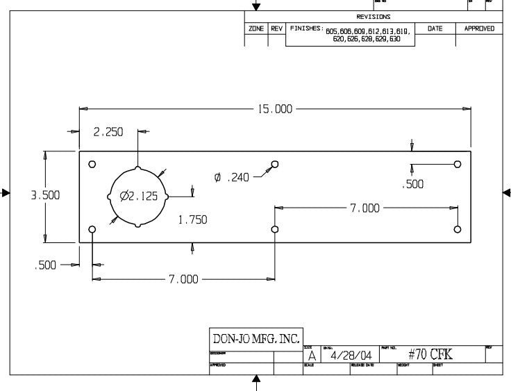 Don-jo CFK70 Push Plate
