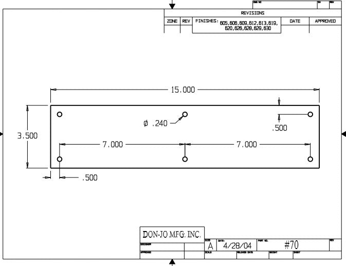 Don-Jo 70 Push Plate