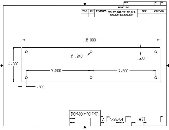 Don-Jo 71 Push Plate