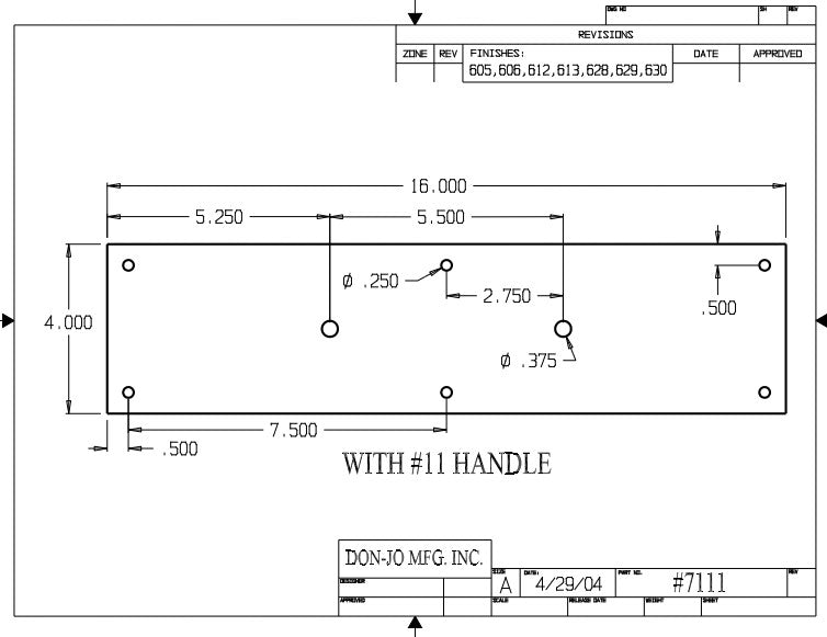 Don-Jo 7111 Pull Plate