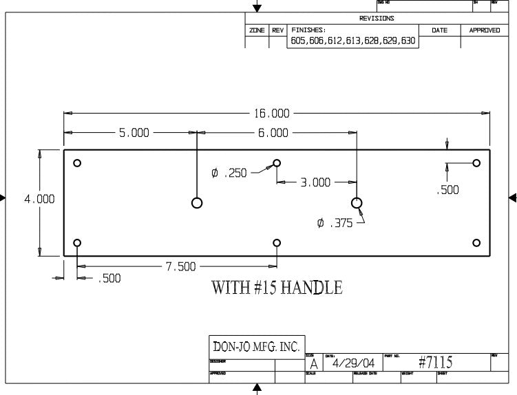Don-Jo 7115 Pull Plate