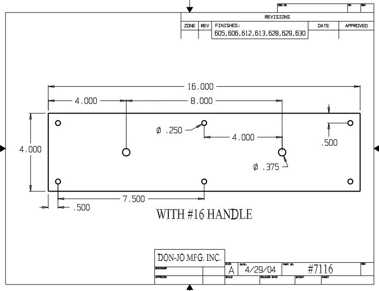 Don-Jo 7116 Pull Plate