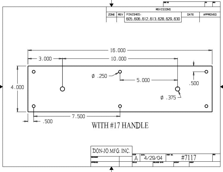 Don-Jo 7117 Pull Plate