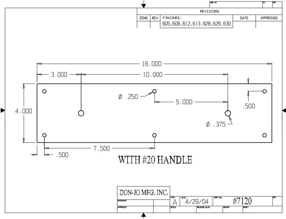 Don-Jo 7120 Pull Plate