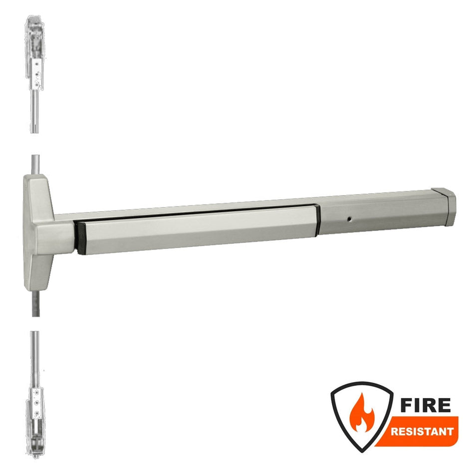 Accentra 7220MF Series Narrow Stile Concealed Vertical Rod Exit Device - Fire Rated