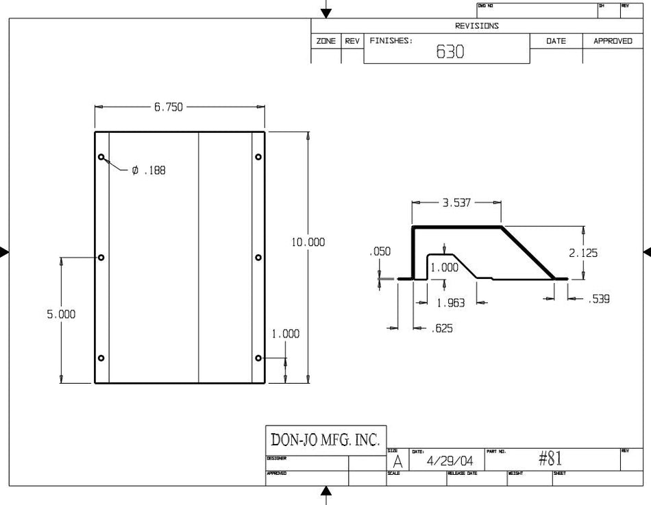 Don-Jo 81 Latch Bolt Cover