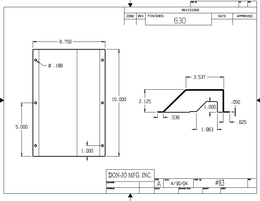 Don-Jo 83 Latch Bolt Cover