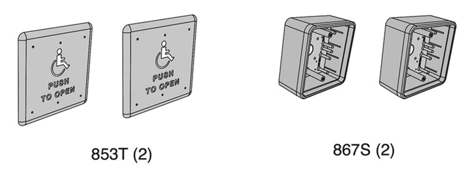 LCN 8310-3857T Hard Wired Actuator Package, Logo and Text