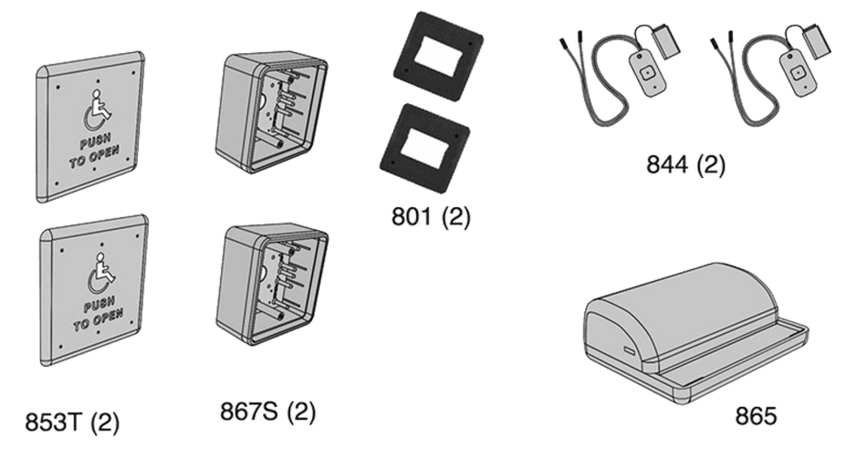 LCN 8310-3857TW Wireless Actuator Package, Logo and Text with Weather/Trim Ring