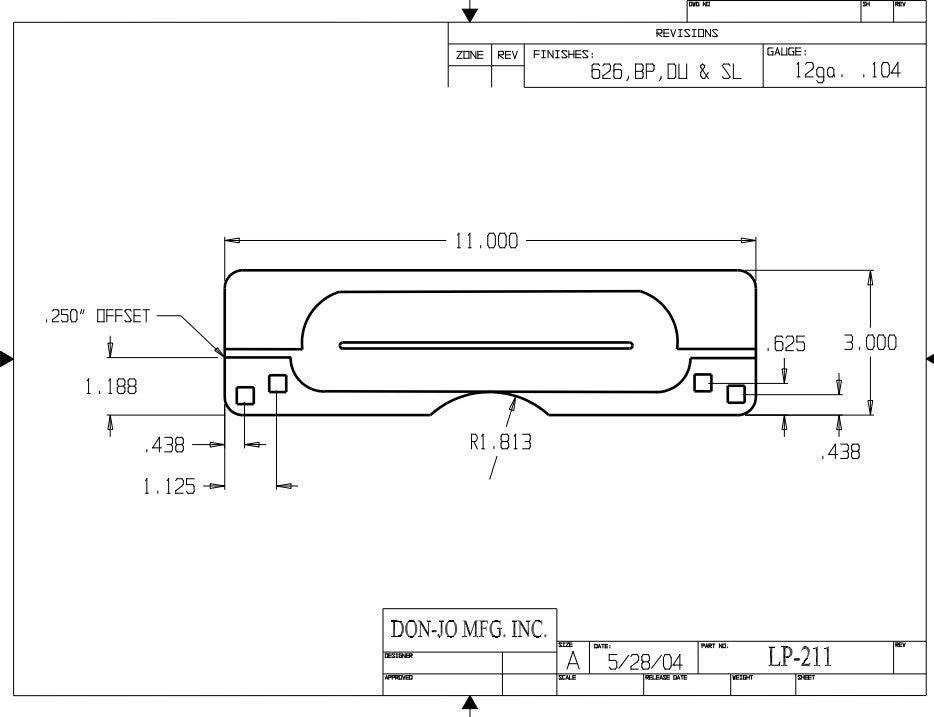 Don-Jo 9211 Special Fasteners for Outswing Doors