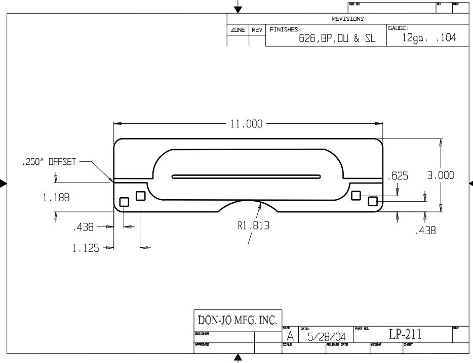 Don-Jo 9211 EBF Special Fasteners for Outswing Doors
