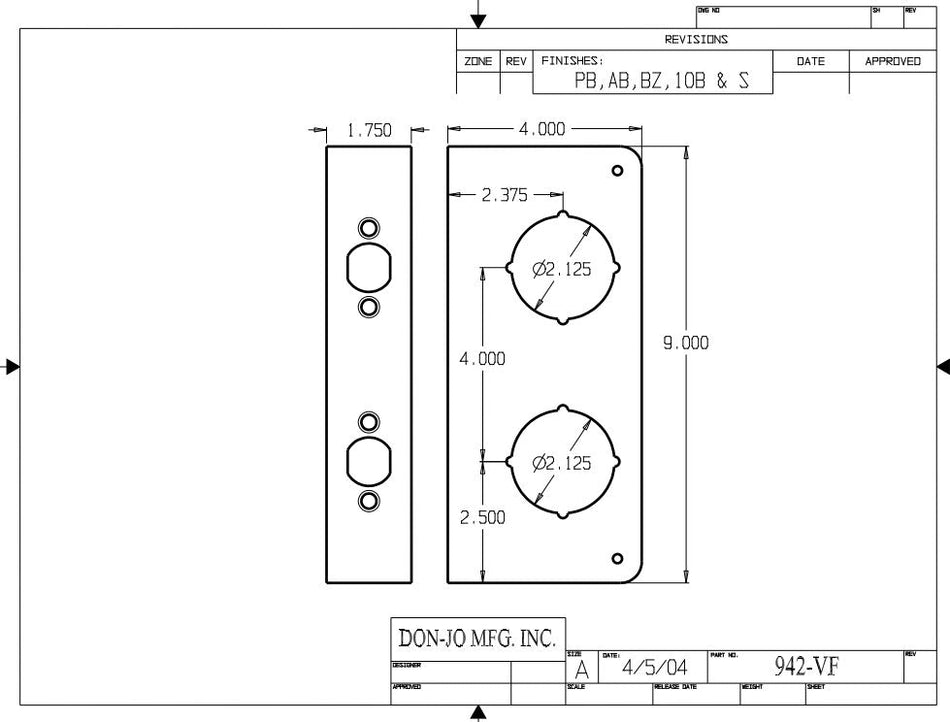 Don-Jo 942 VF Wrap Around